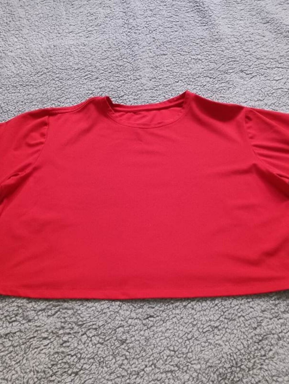 YITTY 3X Red Cropped Crewneck Crop Top Athletic Workout Gymwear